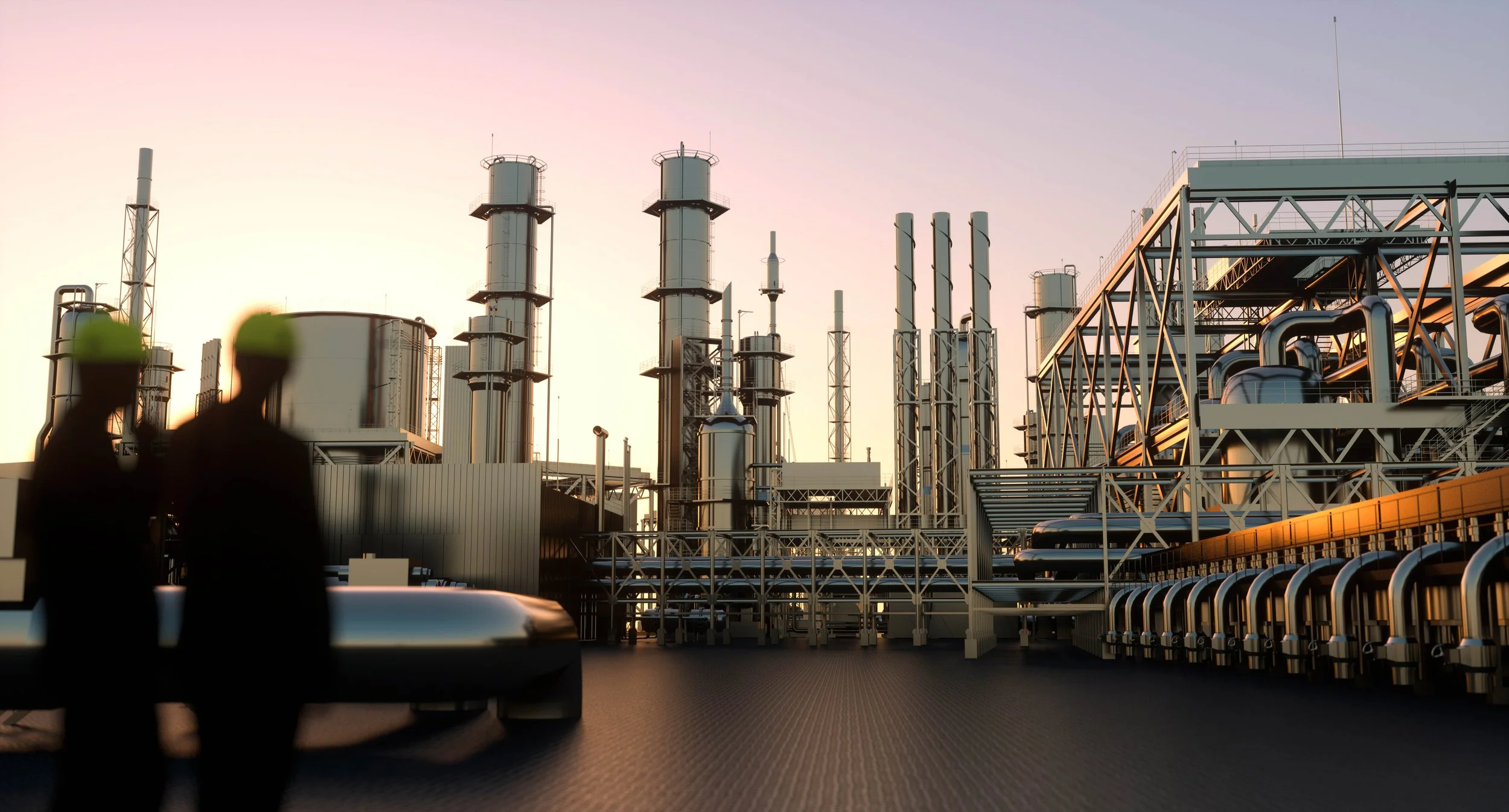 Generated illustration of engineering professionals at a facility